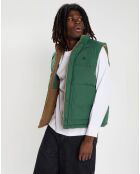 Veste sans manches réversible Sherpa Trekka vert/beige