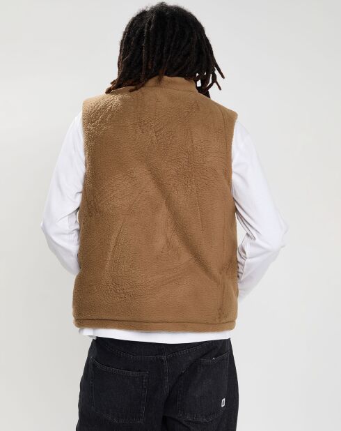 Veste sans manches réversible Sherpa Trekka vert/beige