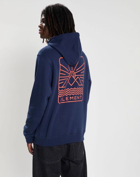Sweat à capuche Wave bleu marine