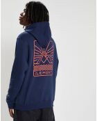 Sweat à capuche Wave bleu marine