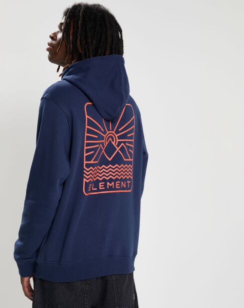 Sweat à capuche Wave bleu marine