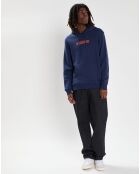 Sweat à capuche Wave bleu marine