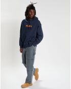 Sweat à capuche Fire bleu marine