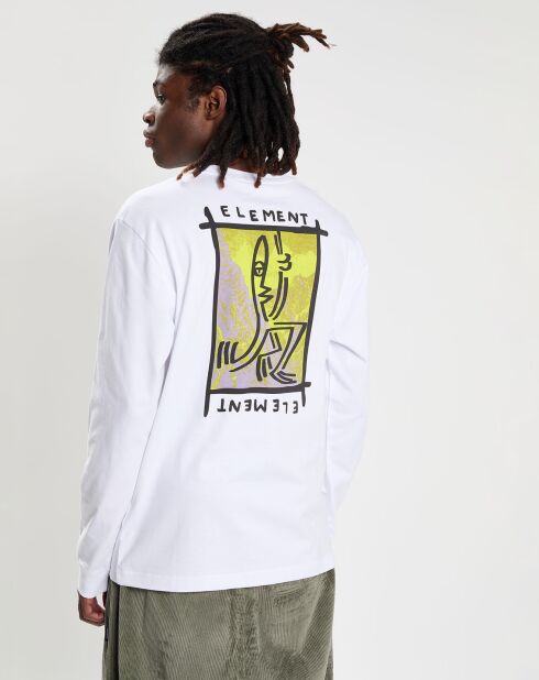 T-Shirt 100% Coton Bio Trekka Mountain Ls blanc