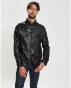 Chemise en Cuir d'Agneau Eliot noire