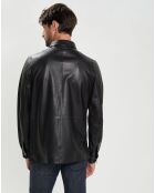 Chemise en Cuir d'Agneau Eliot noire