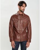 Chemise en Cuir d'Agneau Eliot marron