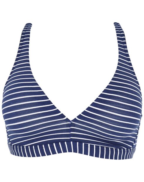 Soutien-gorge triangle sans armature bleu marine