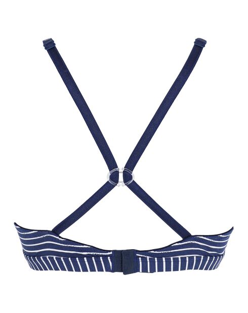 Soutien-gorge triangle sans armature bleu marine