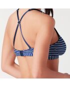 Soutien-gorge triangle sans armature bleu marine