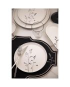 Service de table en porcelaine - 27 pièces blanc/noir