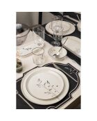 Service de table en porcelaine - 27 pièces blanc/noir