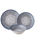 Service de table en porcelaine -  24 pièces multicolore