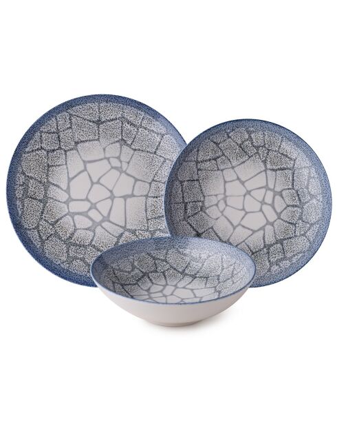 Service de table en porcelaine -  24 pièces multicolore