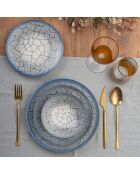 Service de table en porcelaine -  24 pièces multicolore