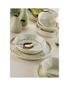 Service de table en porcelaine - 18 pièces blanc