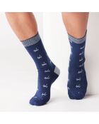 Chaussettes basses bleues