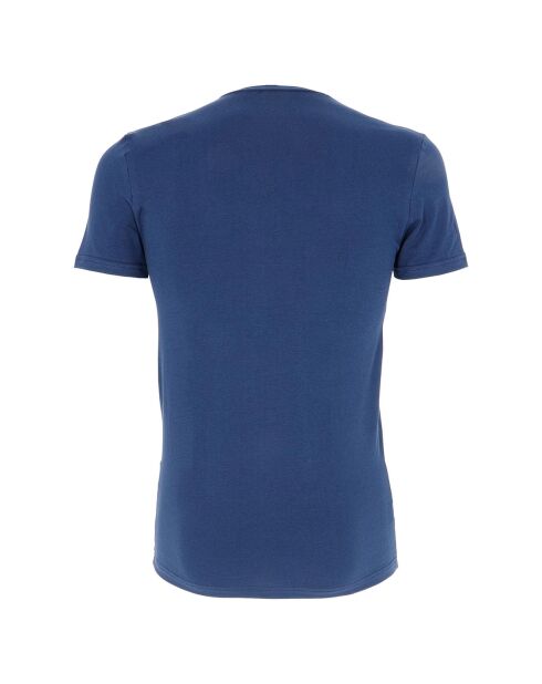 T-Shirt col en V bleu marine