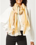Foulard Rivage en Soie & Coton nude - 110x200 cm