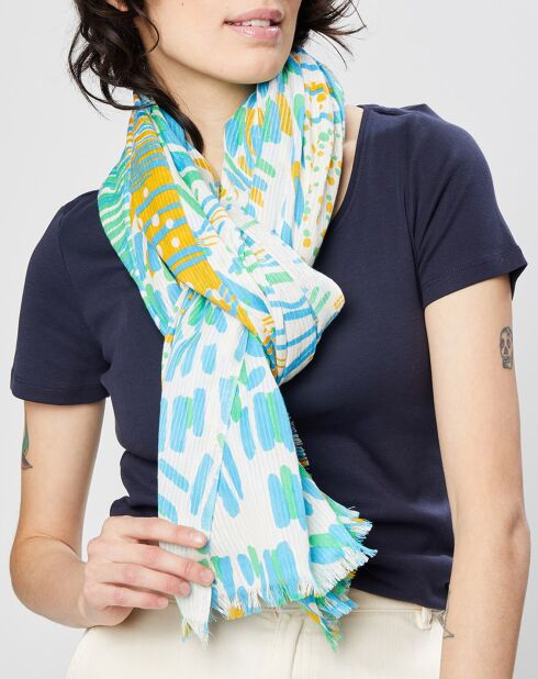 Écharpe Calypso azur - 100x200 cm
