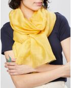 Écharpe en Laine & Soie Elegie mimosa - 70x200 cm