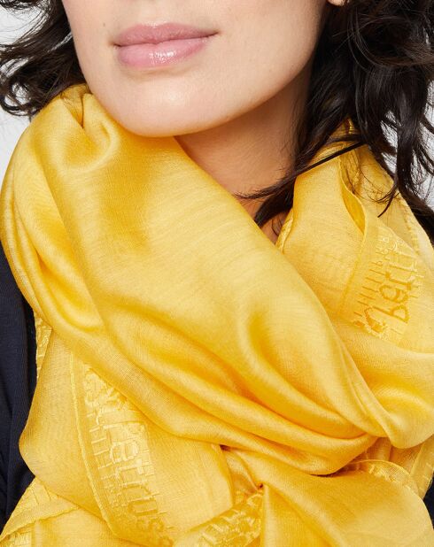 Écharpe en Laine & Soie Elegie mimosa - 70x200 cm