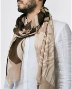 Écharpe 100% Coton Bio Onde sable - 70x200 cm