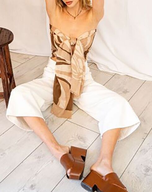 Écharpe 100% Coton Bio Onde sable - 70x200 cm