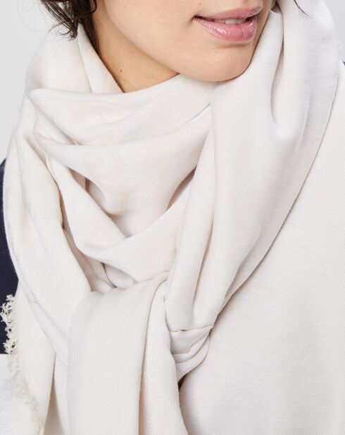 Écharpe Paloma blanche - 160x160 cm