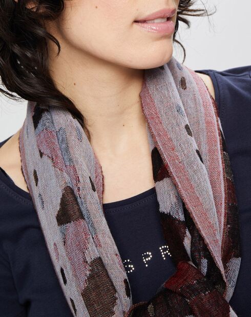 Écharpe 100% Laine Valentino bordeaux - 50x170 cm