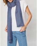 Étole 100% Laine Emile bleu marine - 70x210 cm
