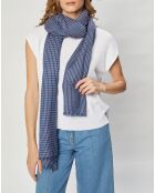 Étole 100% Laine Emile bleu marine - 70x210 cm