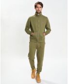 Sweat Fzip Col montant kaki