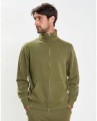 Sweat Fzip Col montant kaki