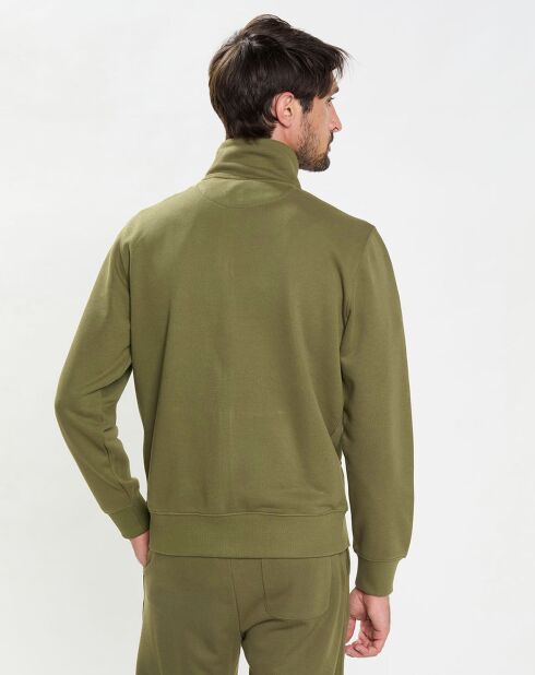 Sweat Fzip Col montant kaki