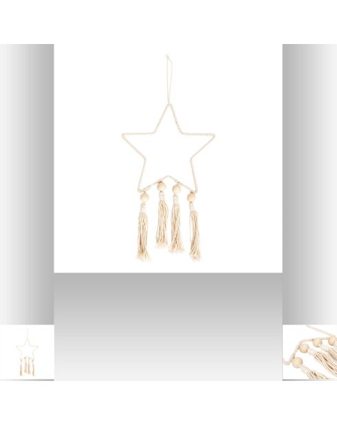 Decorazione murale a stella multicolore - 25x1x25 cm