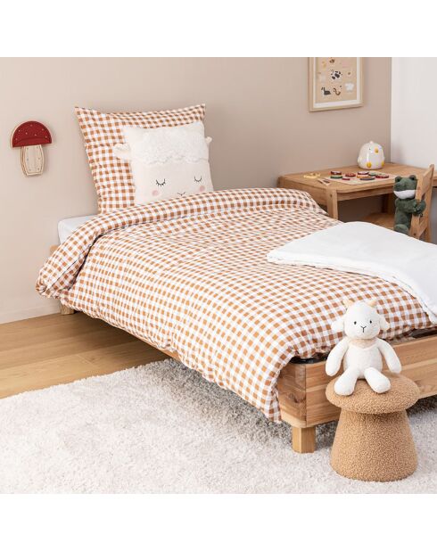 Lámpara de mesa en forma de seta de madera multicolor - 18x3x23 cm