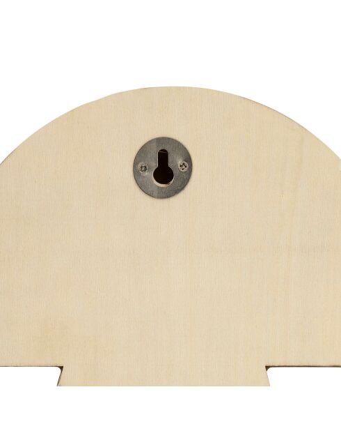 Lampe à poser forme champignon bois multicolore - 18x3x23 cm