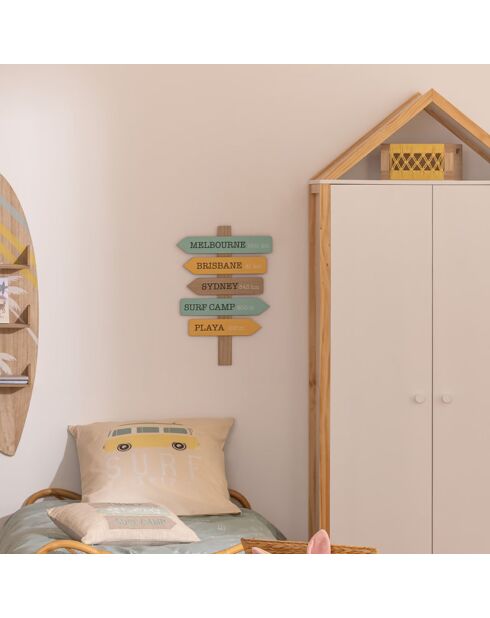 Decorazione murale Australia multicolore - 38x1,6x54 cm