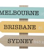 Décoration murale Australie multicolore - 38x1.6x54 cm