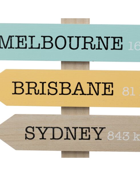 Décoration murale Australie multicolore - 38x1.6x54 cm