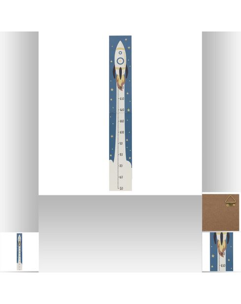 Toise Espace bois bleu - 20x1x140 cm