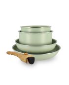 Batterie de cuisine amovible induction - 5 pièces celadon