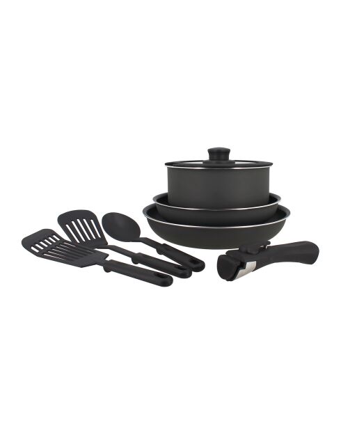 Batterie de cuisine Iris induction - 8 pièces noir