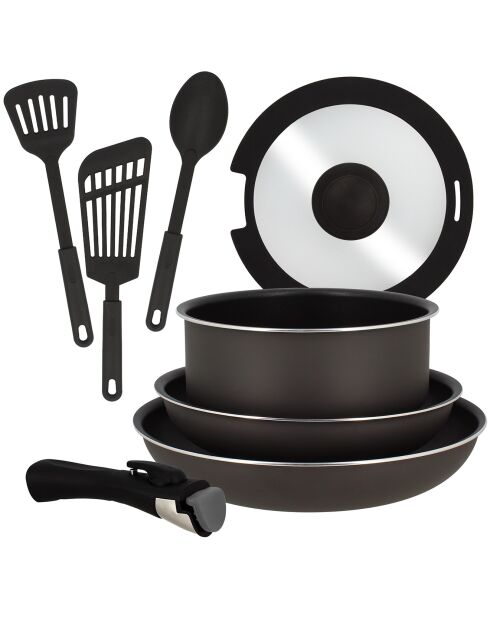Batterie de cuisine Iris induction - 8 pièces noir