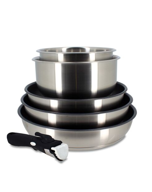 Batterie de cuisine Iris induction - 6 pièces gris