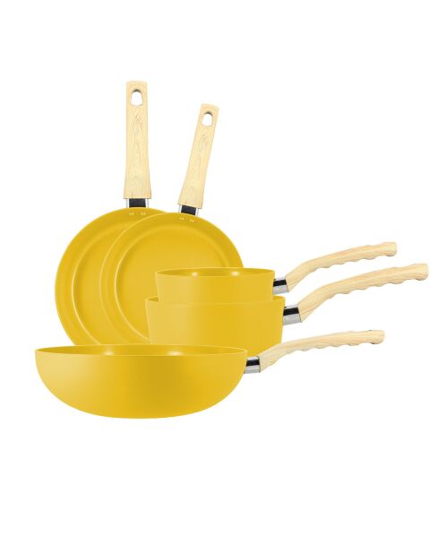 Batterie de cuisine Colorama induction - 5 pièces safran