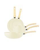 Batterie de cuisine Colorama induction - 5 pièces crème