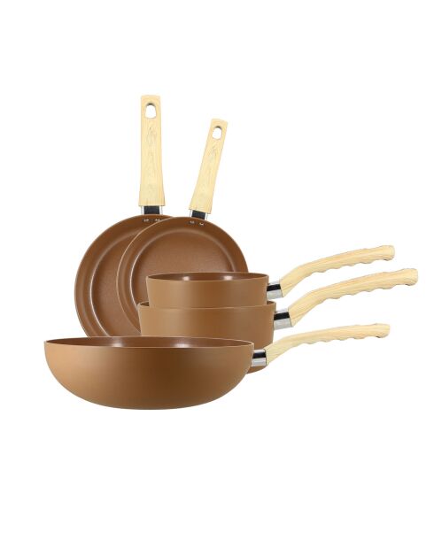 Batterie de cuisine Colorama induction - 5 pièces noisette