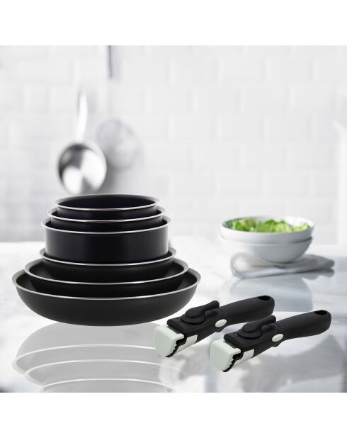 Batterie de cuisine Iris induction - 8 pièces noir